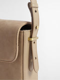 Barbour suede and leather cross-body bag, imported from the UK