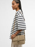 Barbour suede and leather cross-body bag, imported from the UK