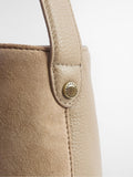 Barbour suedette bucket bag cream cedar 28cm, UK version