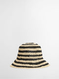 Barbour Annie Stripe Crochet hat in black (British brand)