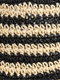 Barbour Annie Stripe Crochet hat in black (British brand)