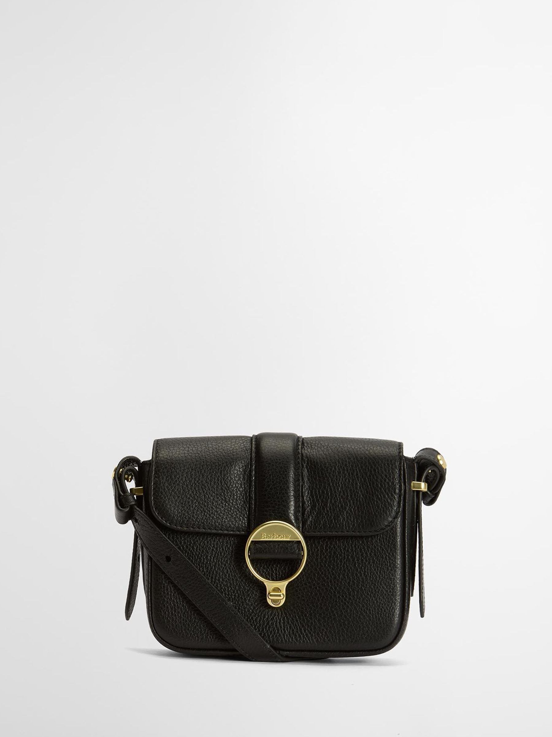 Barbour Tan Brown Mini Rosa Leather Cross-Body Bag