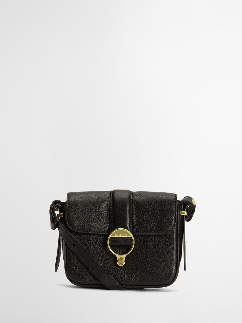 Barbour Tan Brown Mini Rosa Leather Cross-Body Bag