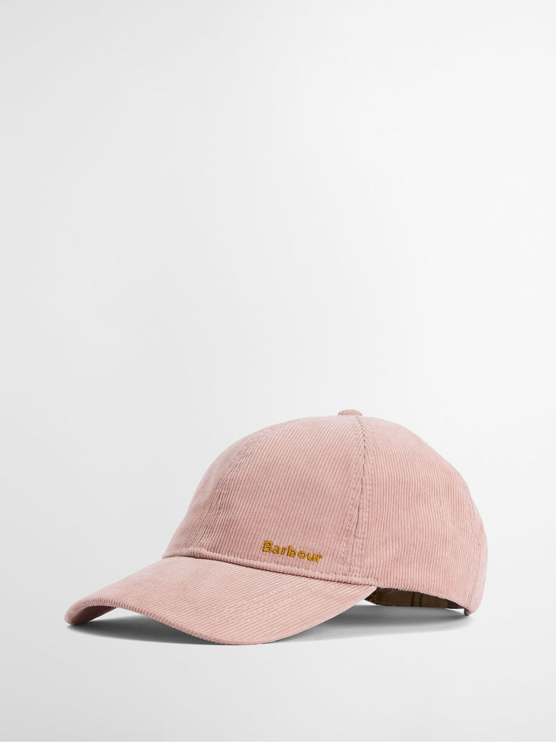 Barbour Pink Oakley Cord cap with adjustable backstrap (British brand)