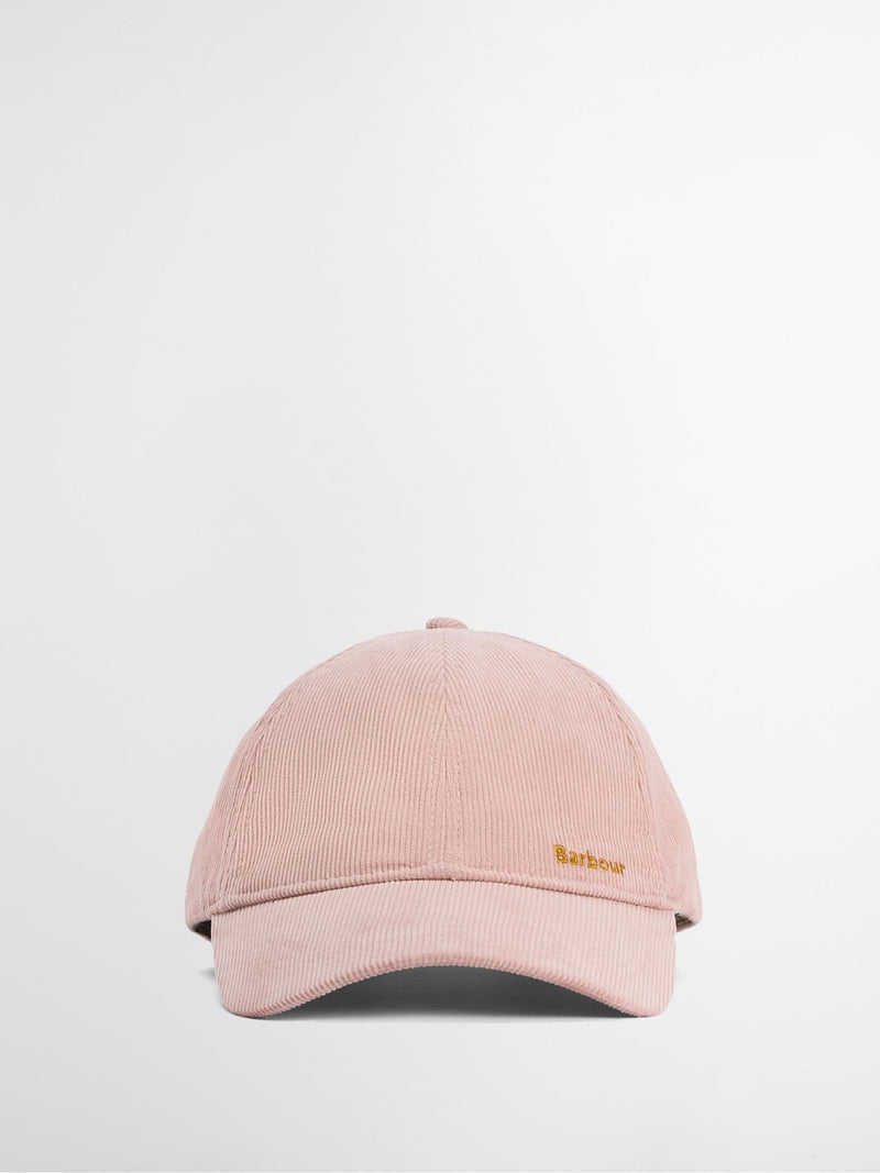 Barbour Pink Oakley Cord cap with adjustable backstrap (British brand)