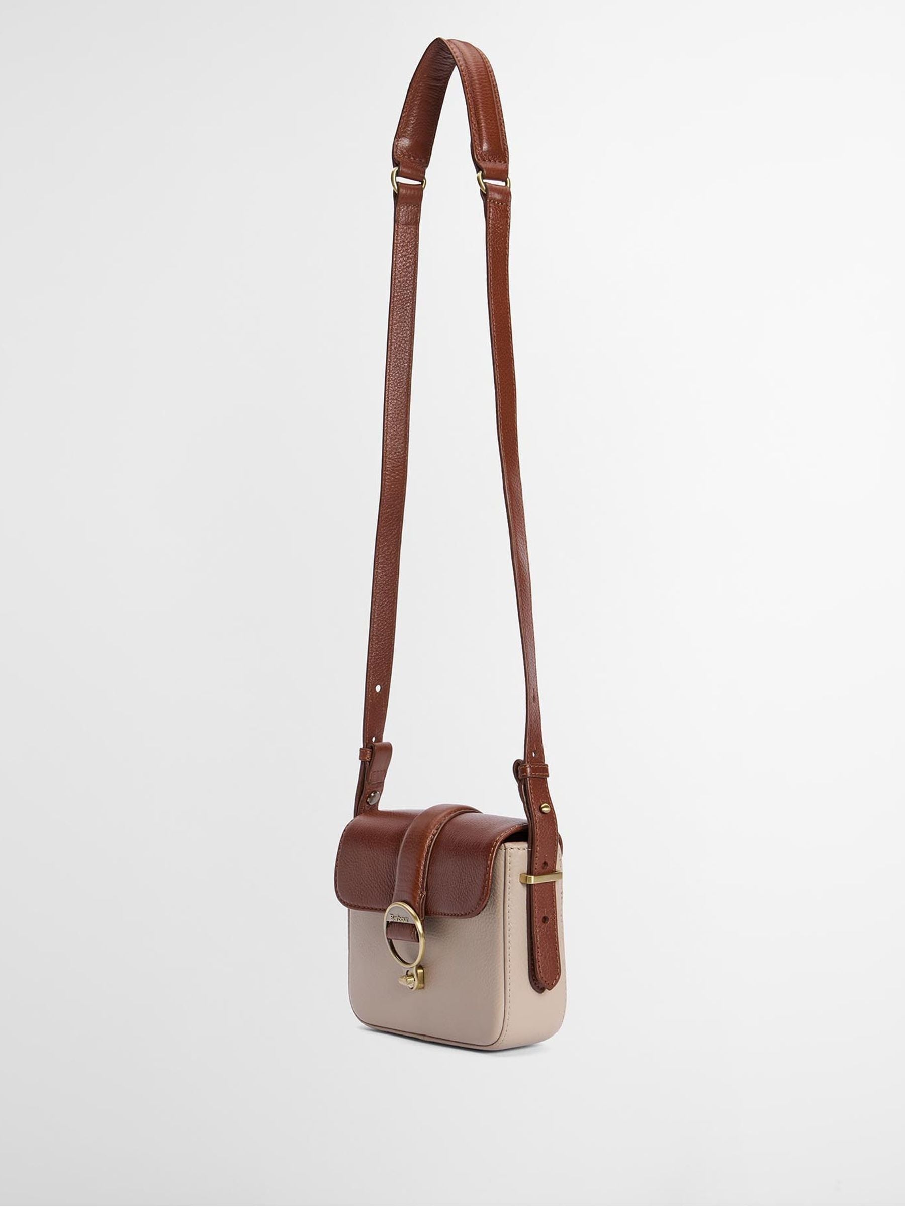 Barbour Mini Rosa crossbody bag tan brown leather - British product