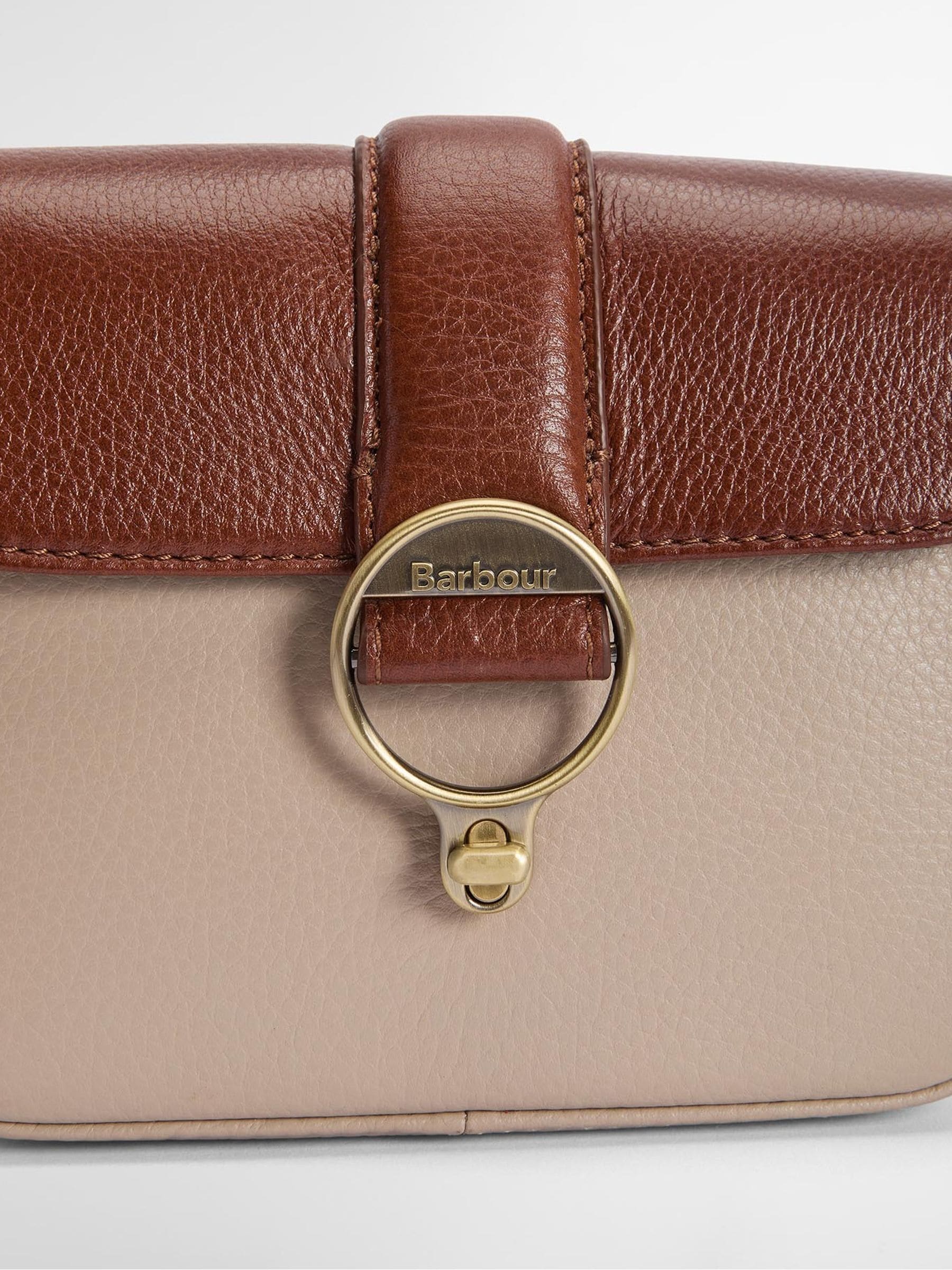 Barbour Mini Rosa crossbody bag tan brown leather - British product