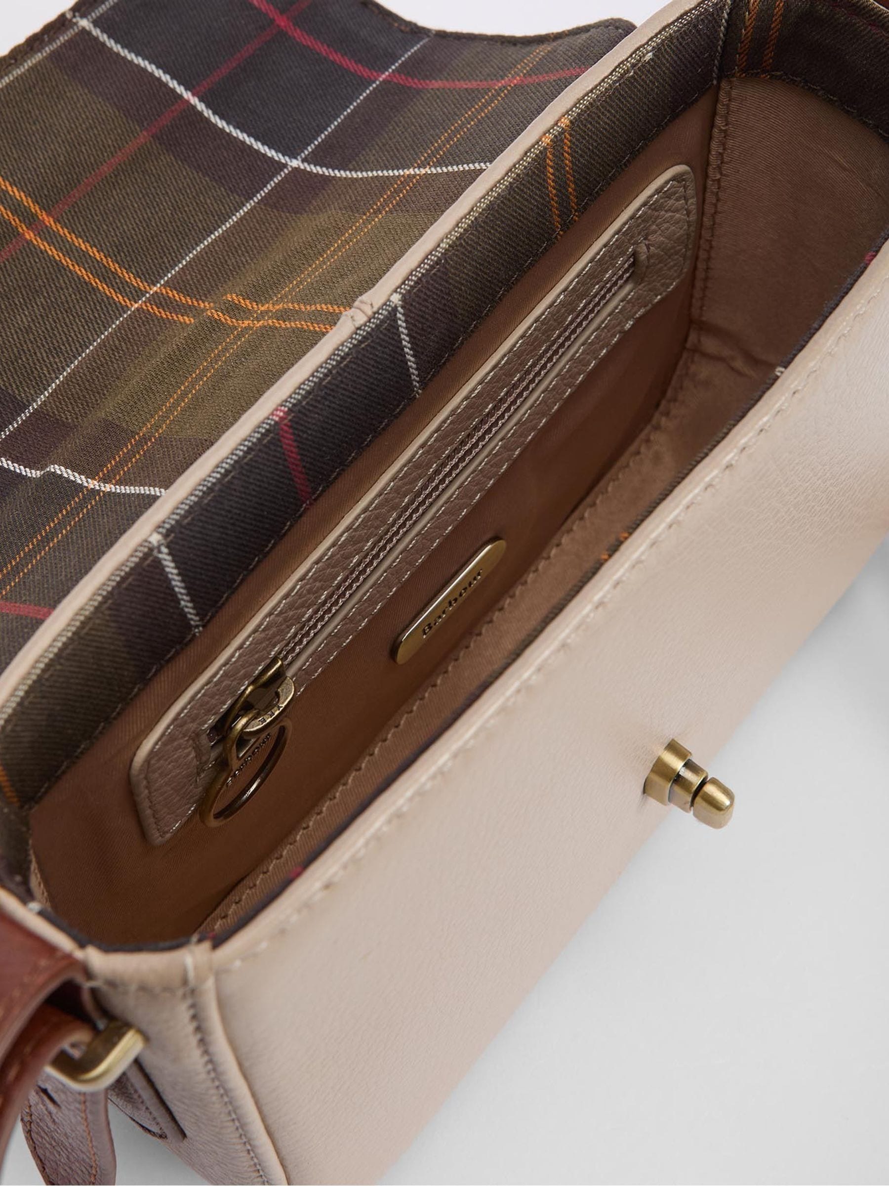 Barbour Mini Rosa crossbody bag tan brown leather - British product