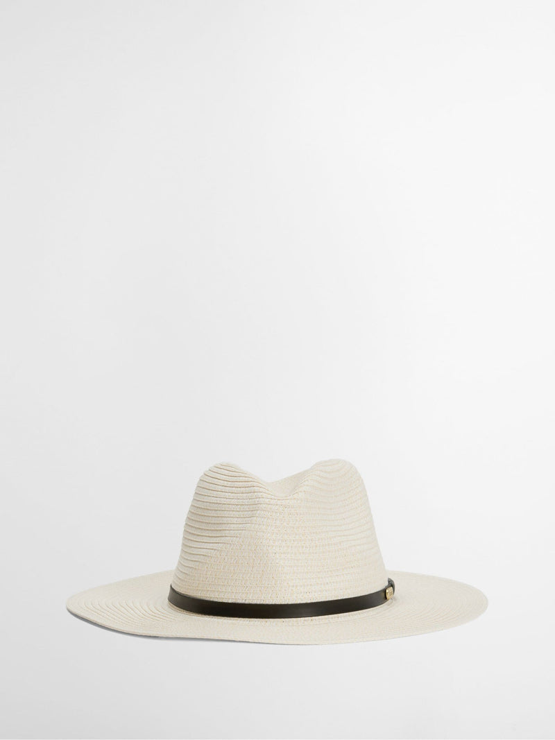 Barbour® Cream Evelyn Braid Trilby Hat