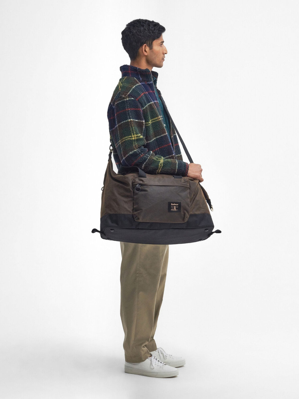 Barbour olive green field wax holdall bag, UK version