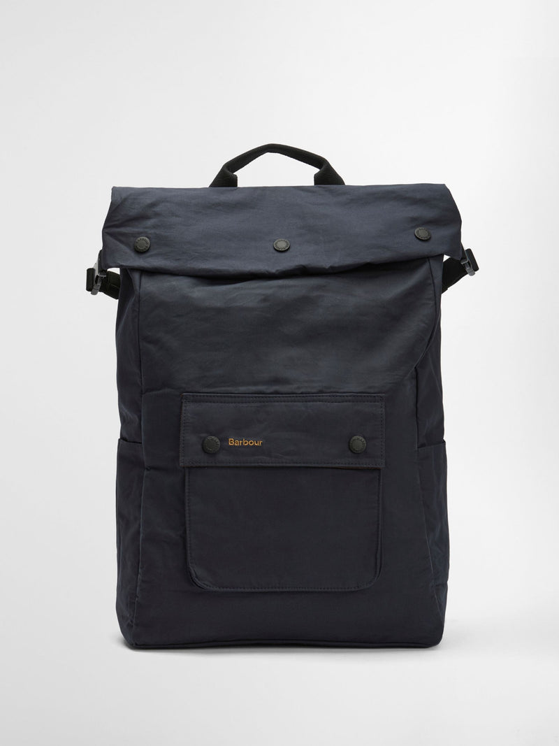 Barbour Blue Transport Foldover Backpack (British brand)