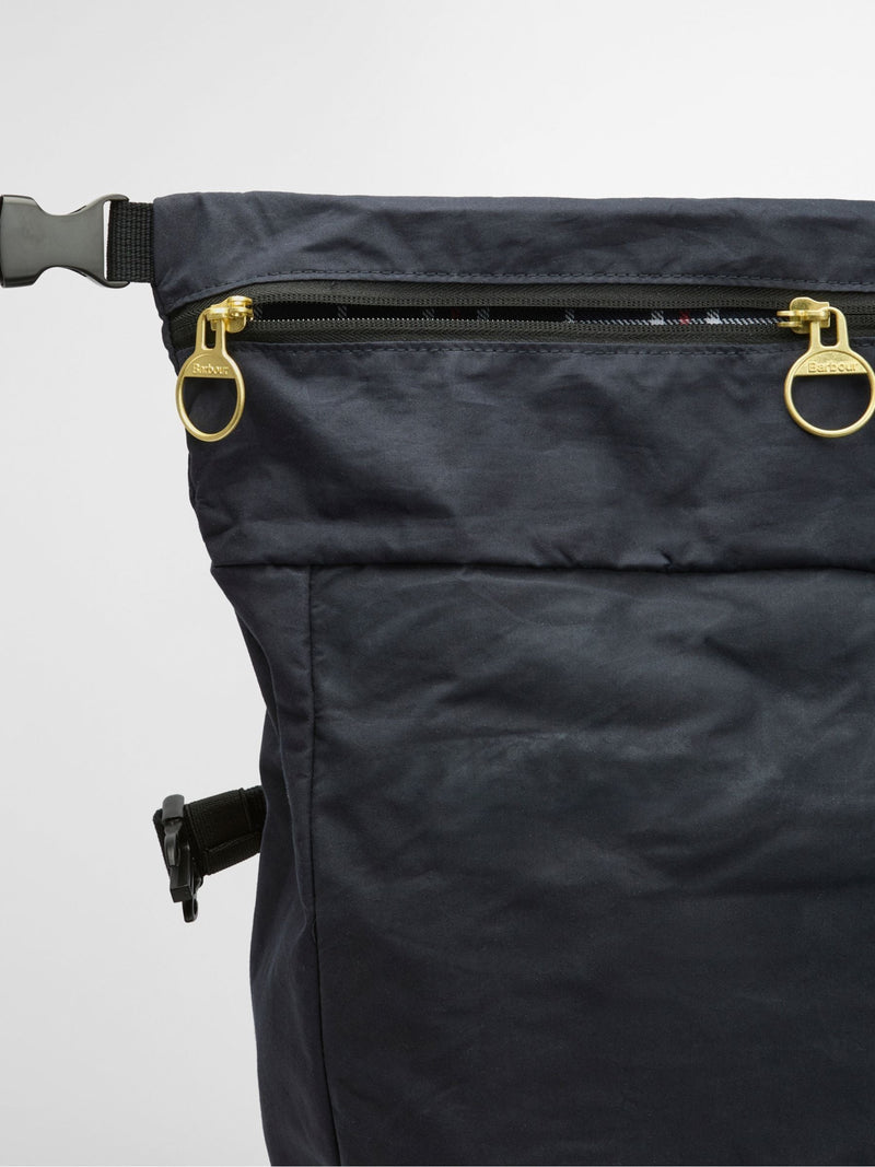 Barbour Blue Transport Foldover Backpack (British brand)