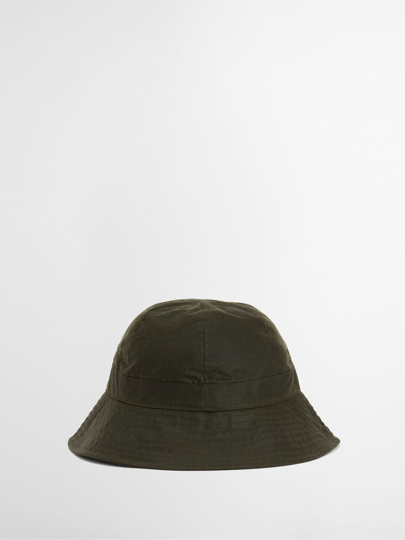 Barbour green Spectator 6 panel bucket hat, imported from the UK
