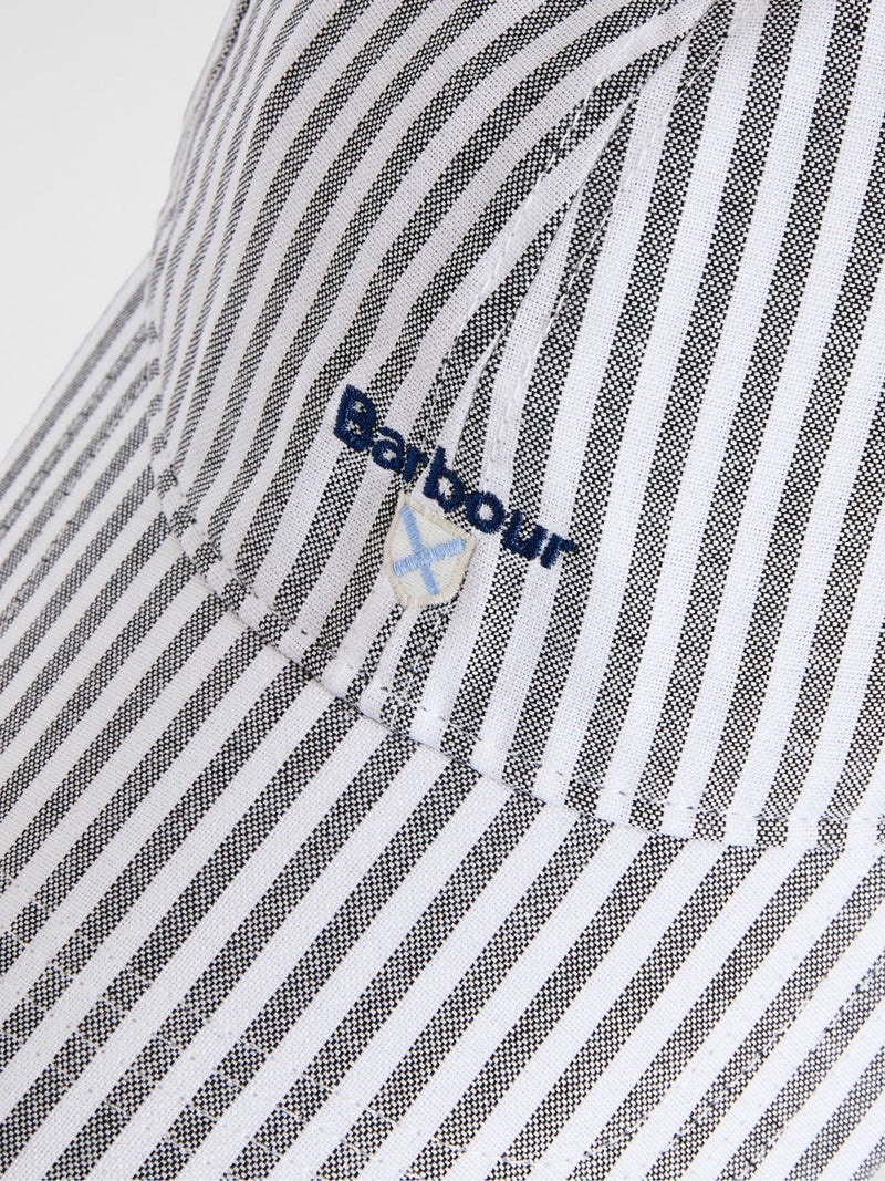 Barbour Cresswell cap in blue and white stripe, UK version