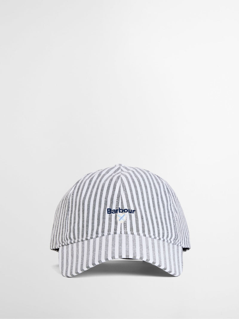 Barbour Cresswell cap in blue and white stripe, UK version