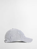 Barbour Cresswell cap in blue and white stripe, UK version