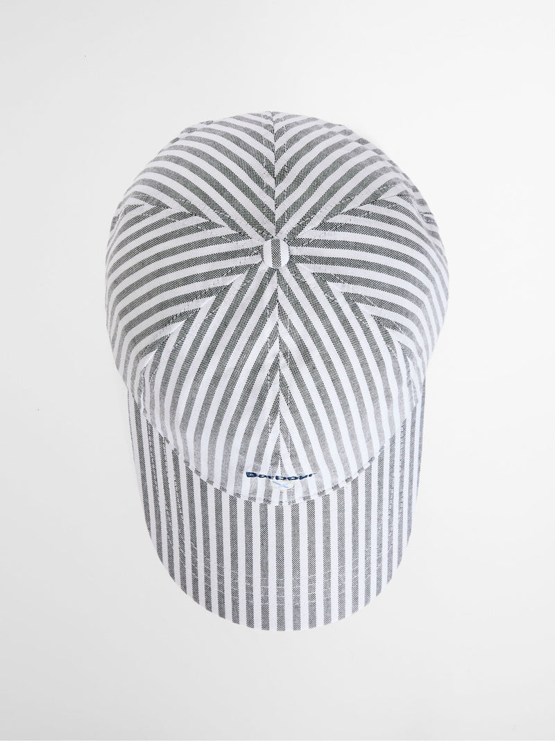 Barbour Cresswell cap in blue and white stripe, UK version