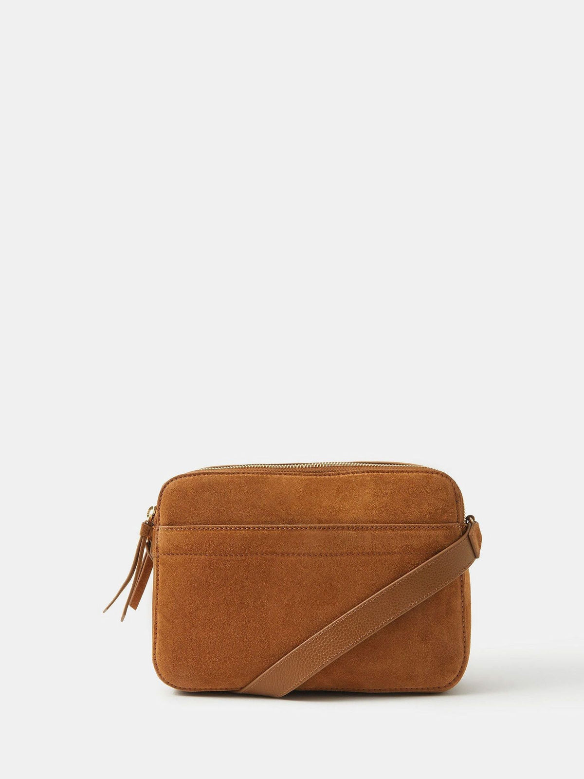 Accessorize small brown suede cross-body bag, imported from the UK