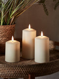 Lights4fun TruGlow outdoor LED candle trio 15cm, UK version