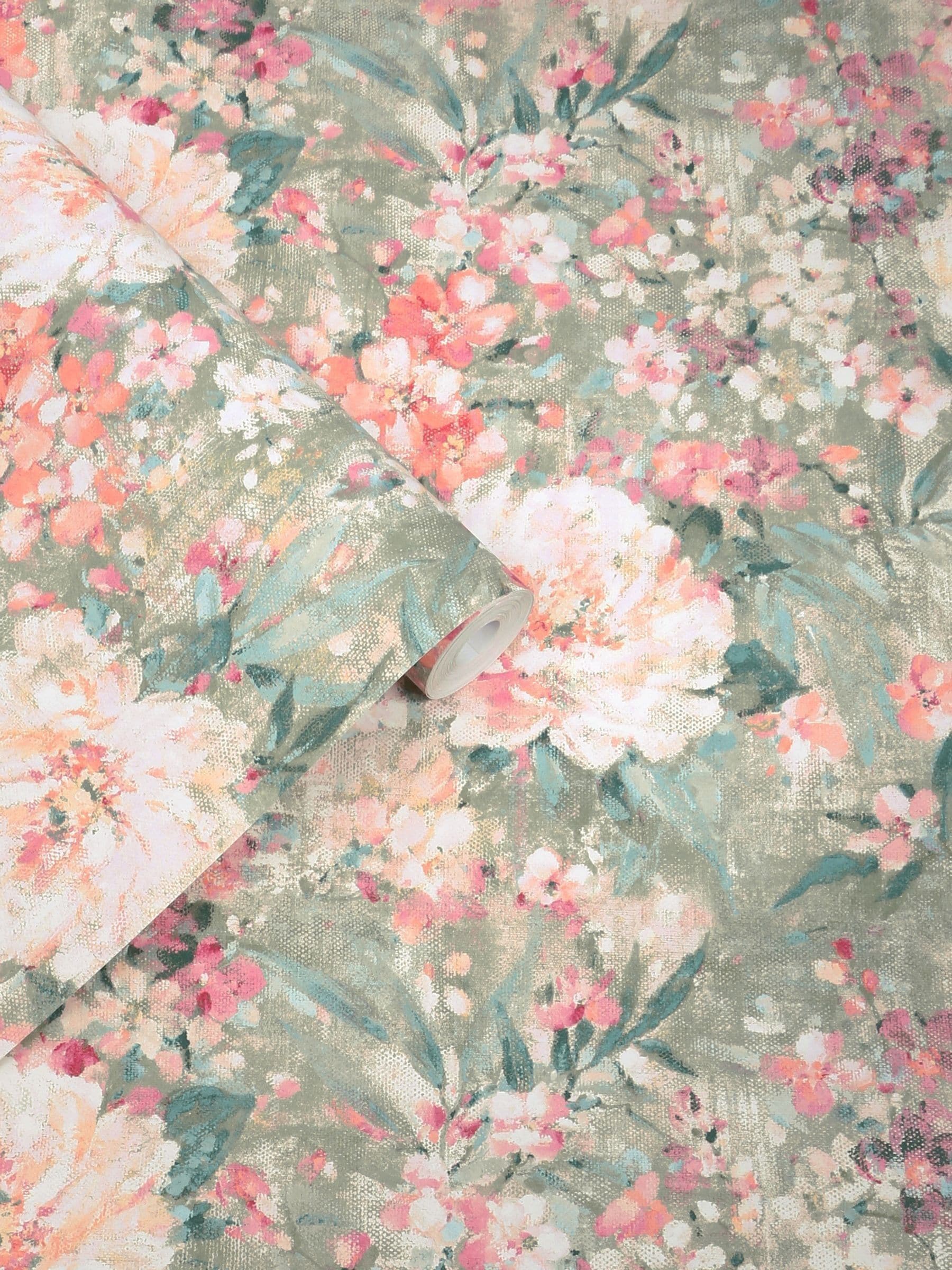 Laura Ashley Hedgerow Green Mayville 10M Wallpaper