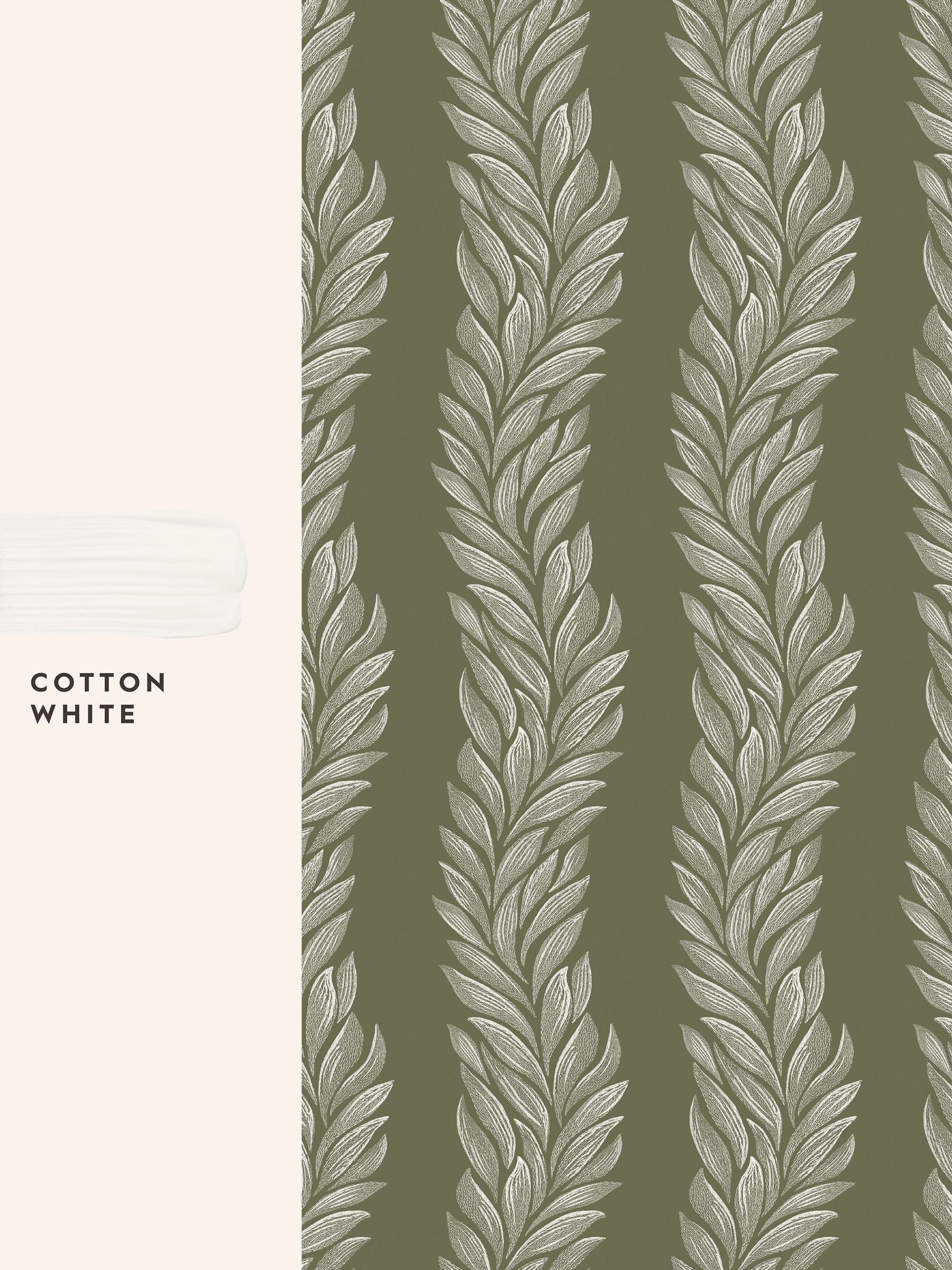 Laura Ashley olive green wallpaper 52cm x 10m, imported from the UK