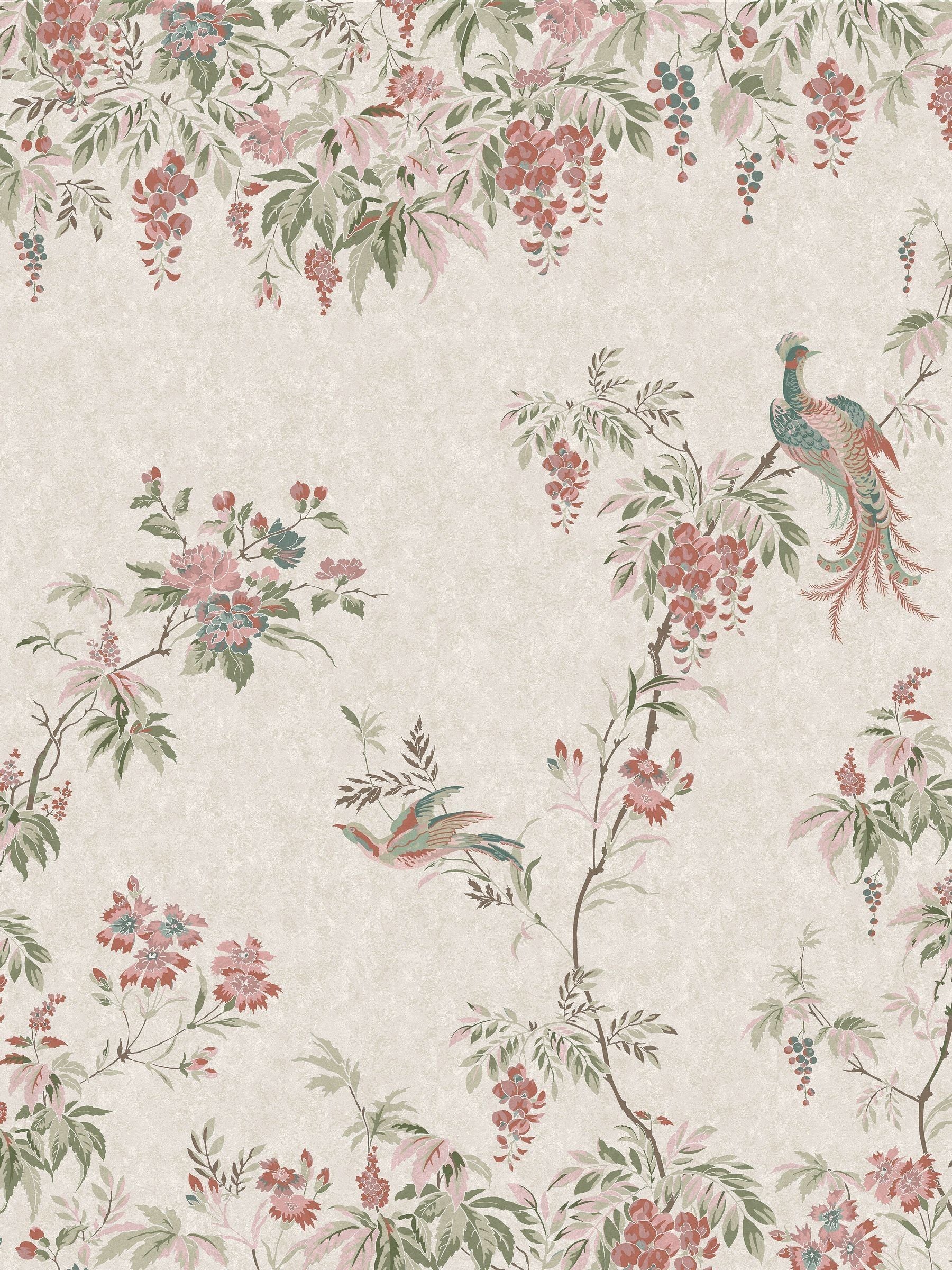 Laura Ashley Attleton multi sage mural sample A4, imported from the UK