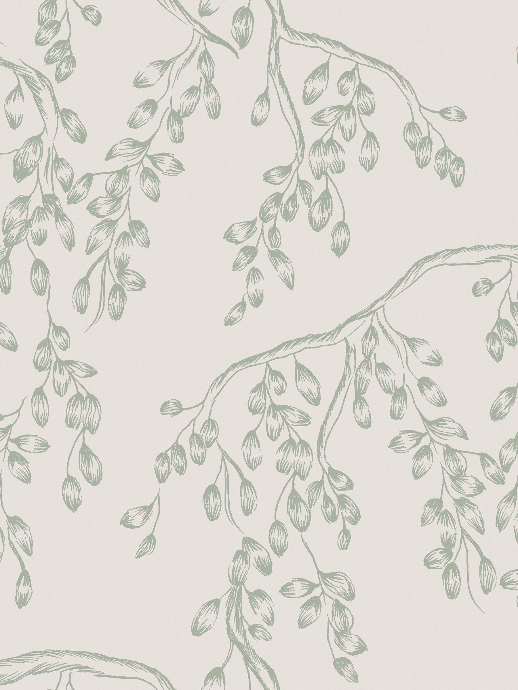 Laura Ashley Sage Rainham Willow wallpaper 52cm x 10m, imported from the UK