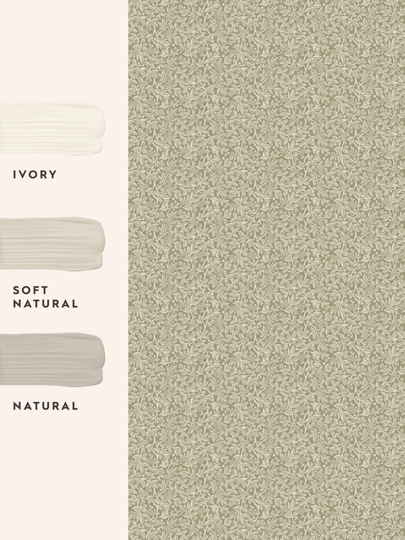 Laura Ashley Nutgrove A4 wallpaper sample, imported from the UK