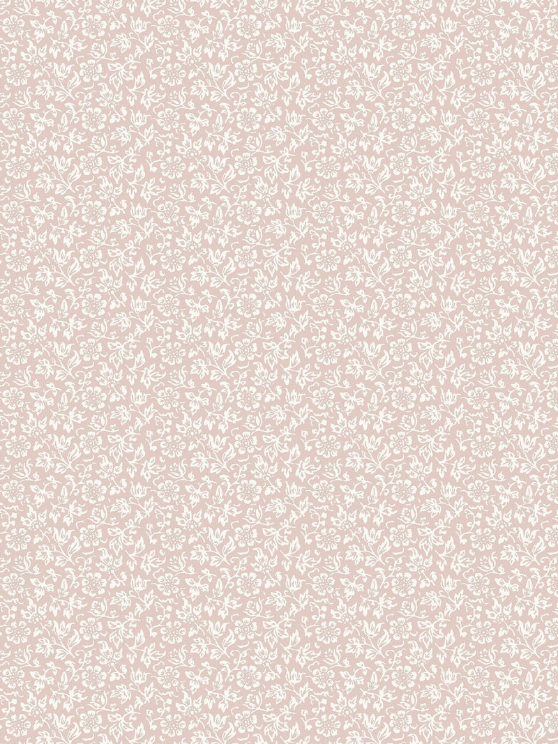Laura Ashley Plaster Pink Sweet Alyssum wallpaper sample A4 (British brand)