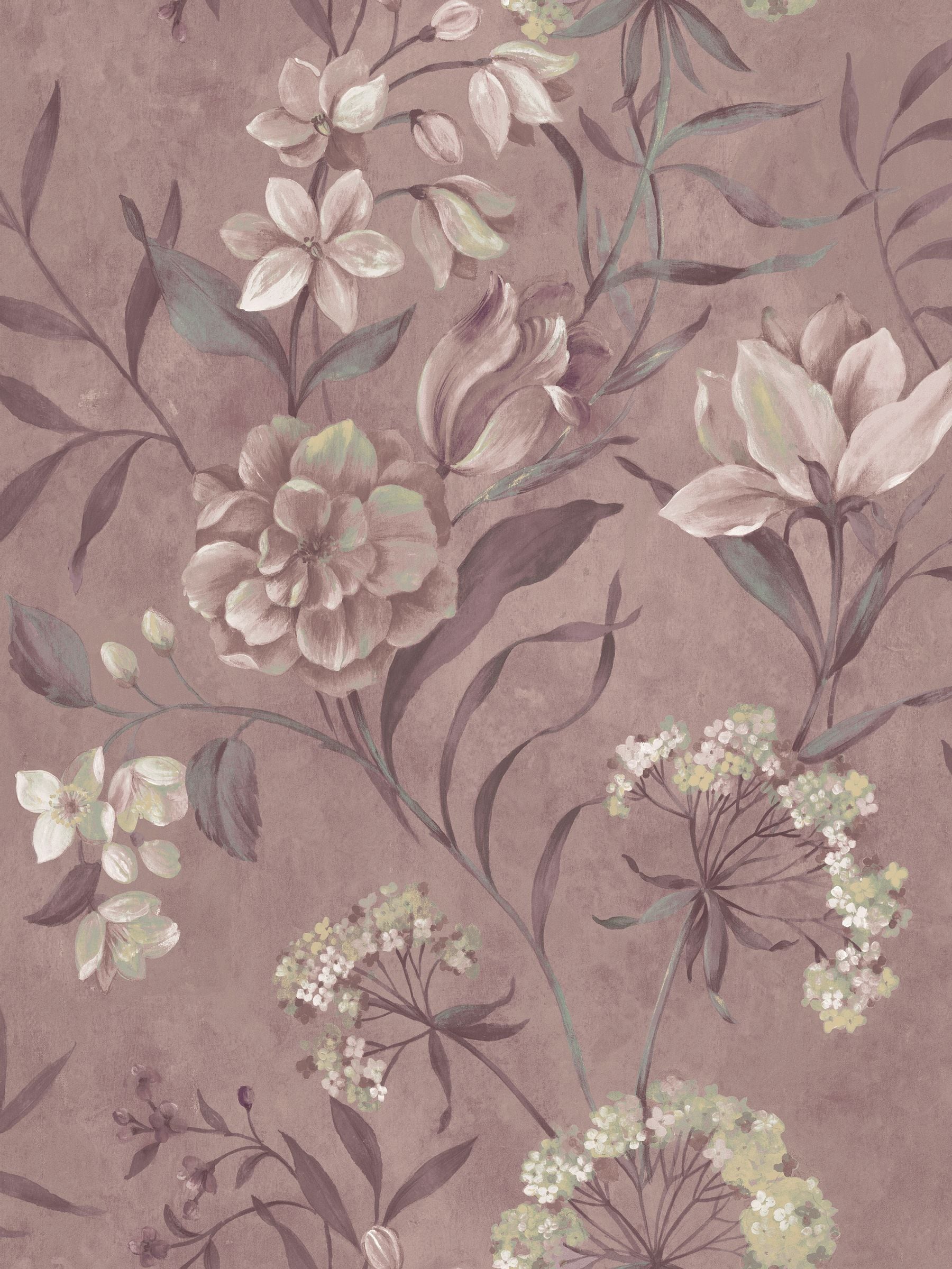 Laura Ashley wallpaper sample Grape Blairmore Floral A4 - British product