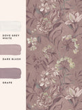Laura Ashley wallpaper sample Grape Blairmore Floral A4 - British product