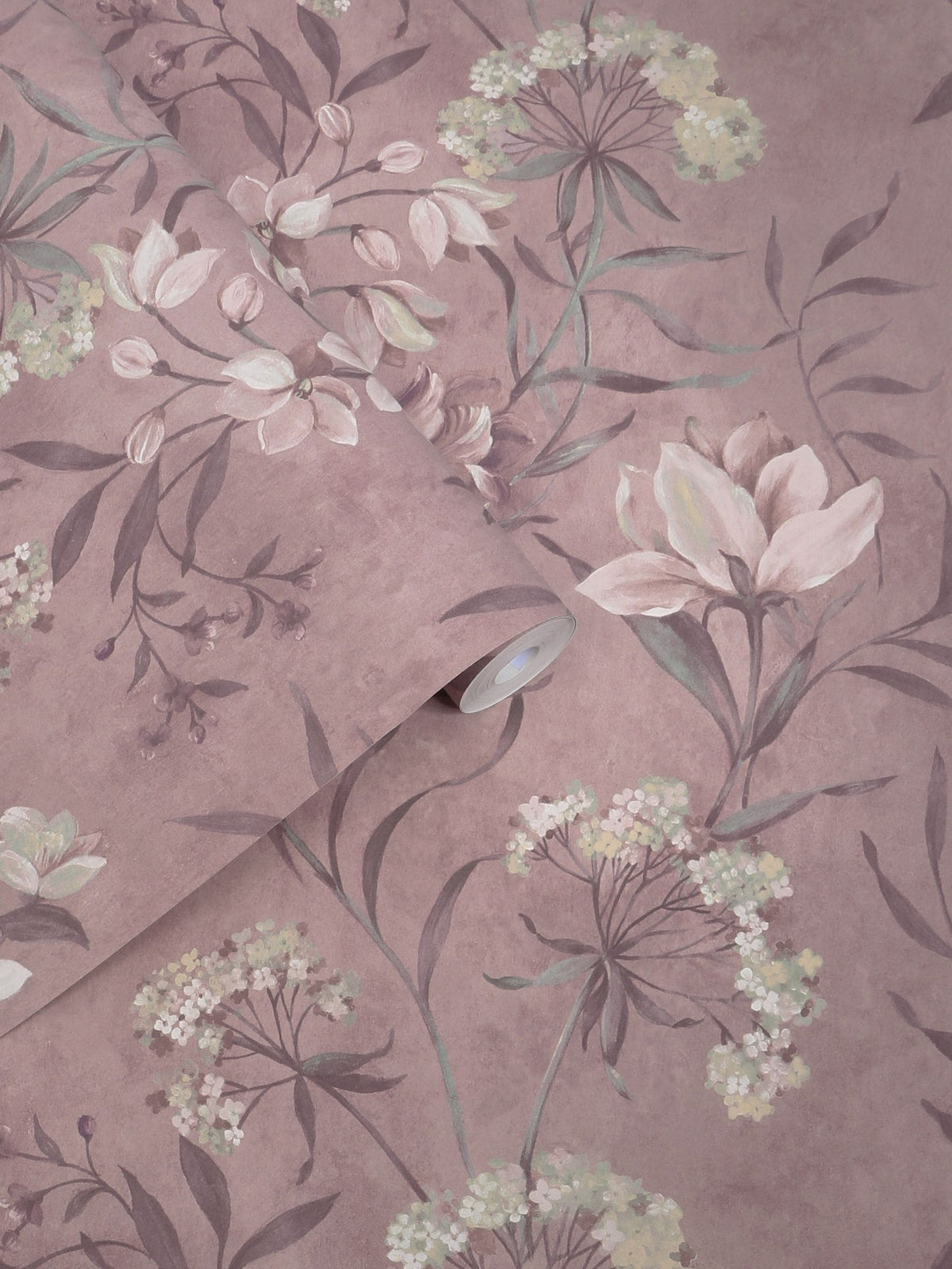 Laura Ashley wallpaper sample Grape Blairmore Floral A4 - British product
