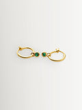 Missoma gold tone tennis charm mini hoop earrings, imported from the UK