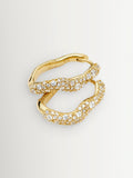 Missoma polished gold tone small hoop earrings, UK version