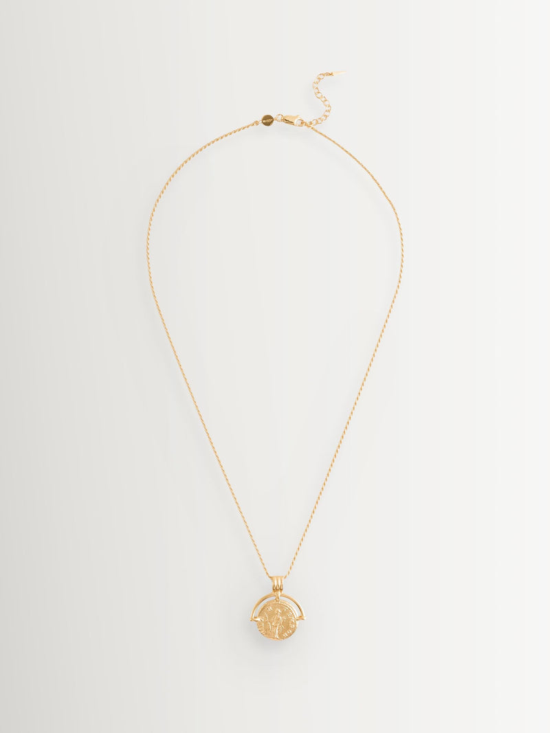 Missoma gold tone Roman arc coin pendant necklace - British product