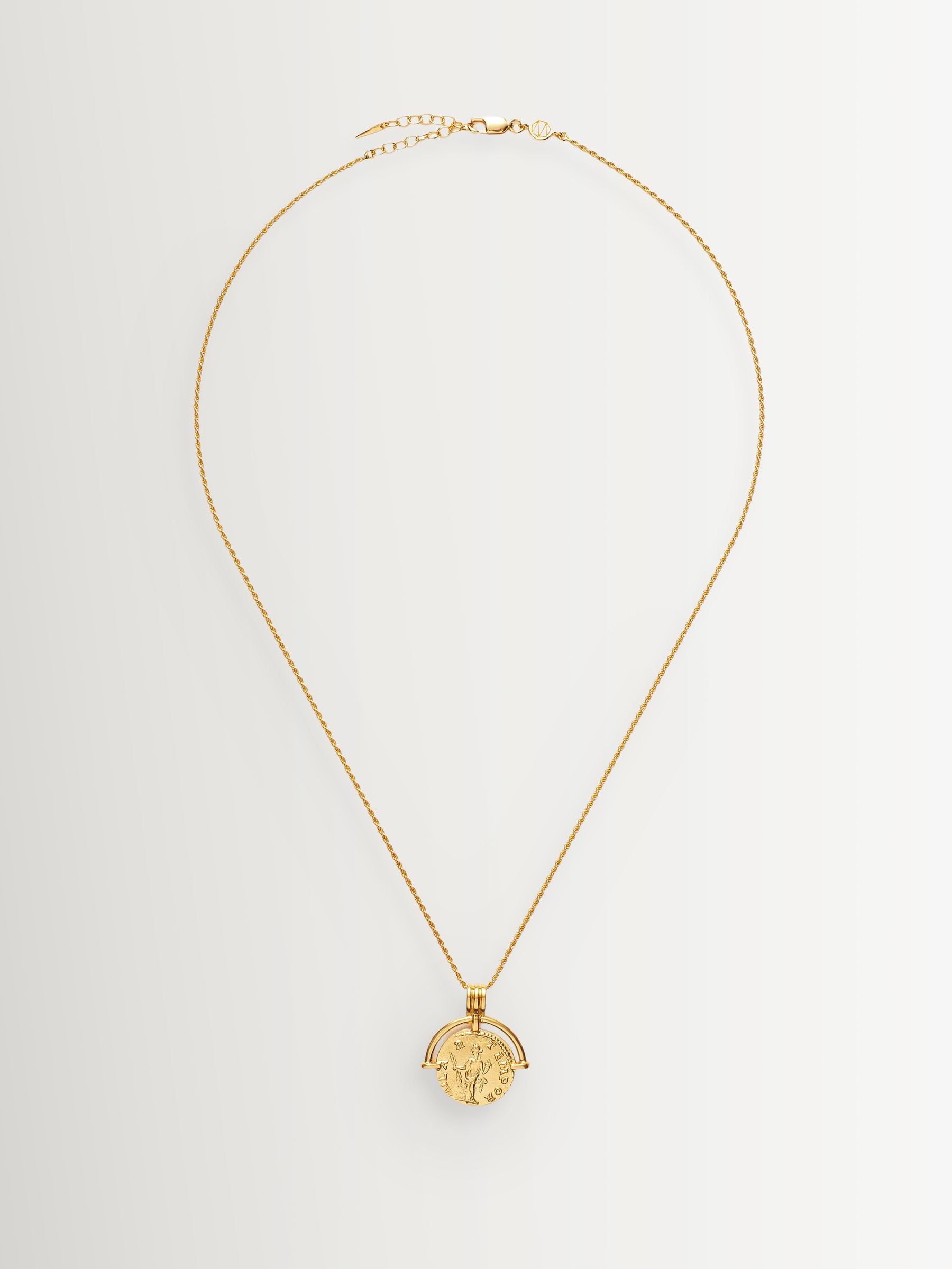 Missoma gold tone Roman arc coin pendant necklace - British product