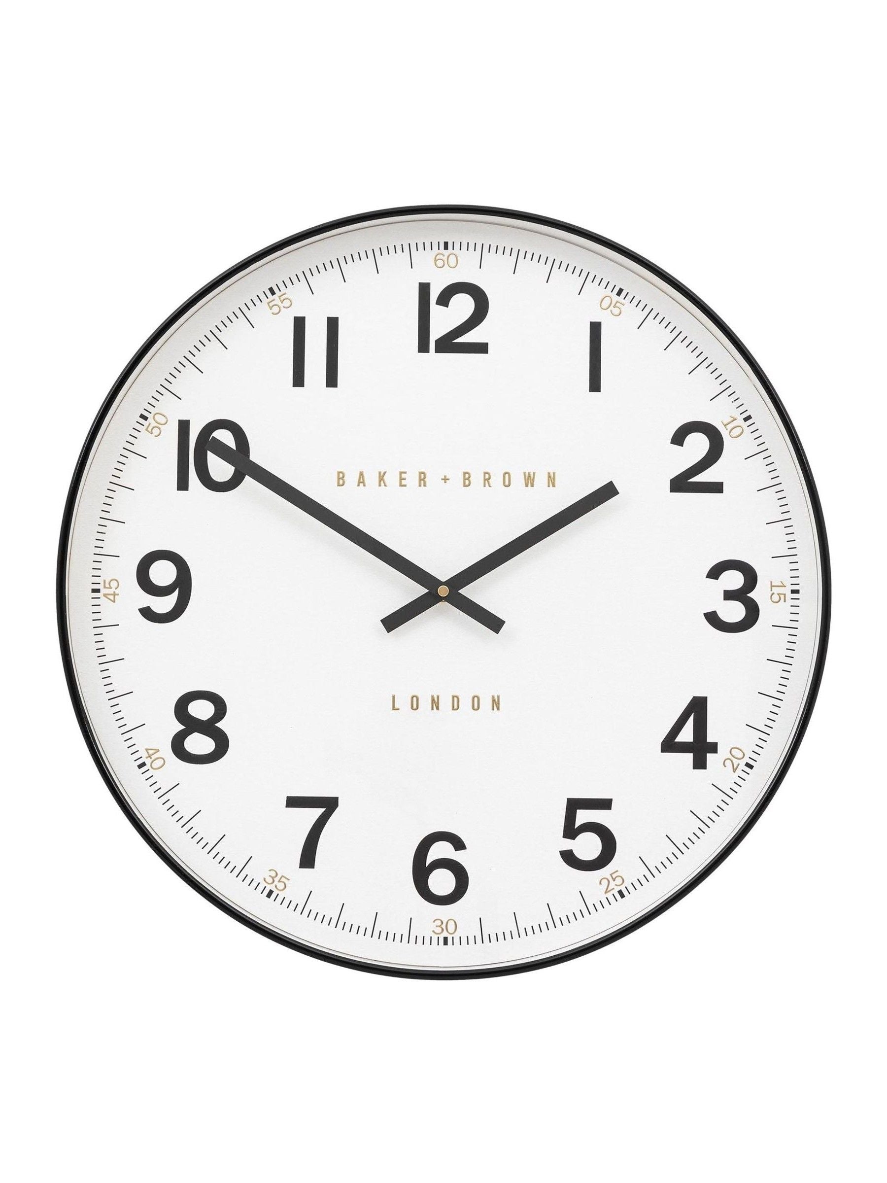 Gallery Home Black Whitmore wall clock 50cm, UK version