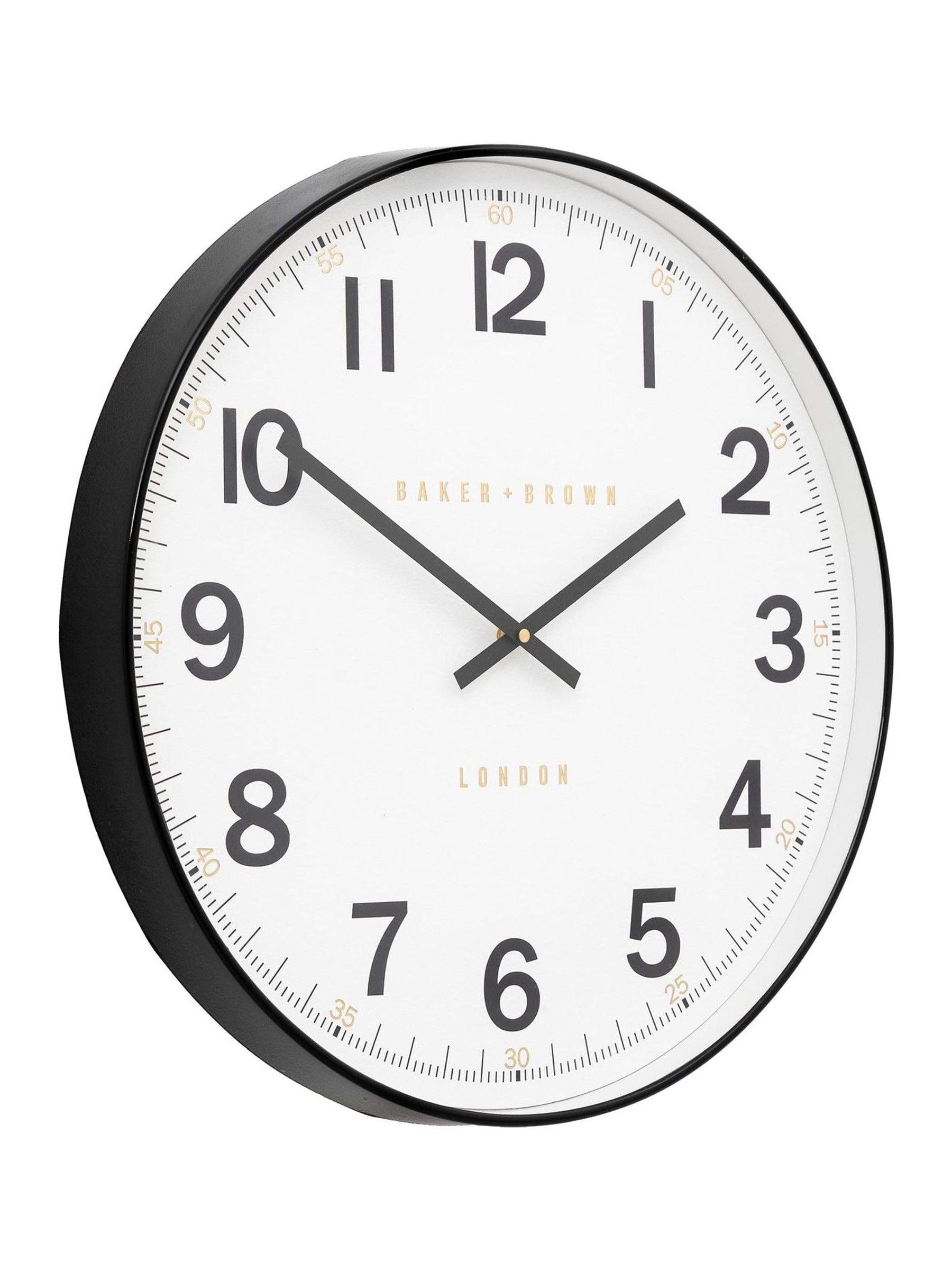 Gallery Home Black Whitmore wall clock 50cm, UK version