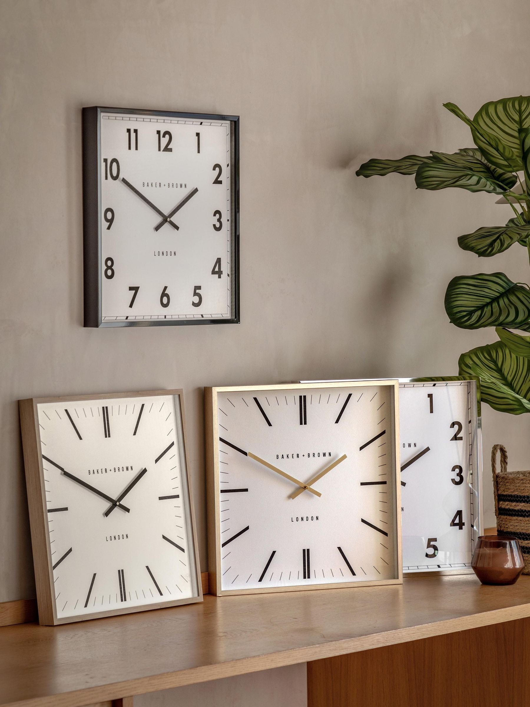 Gallery Home Black Pinehurst Wall Clock 50cm