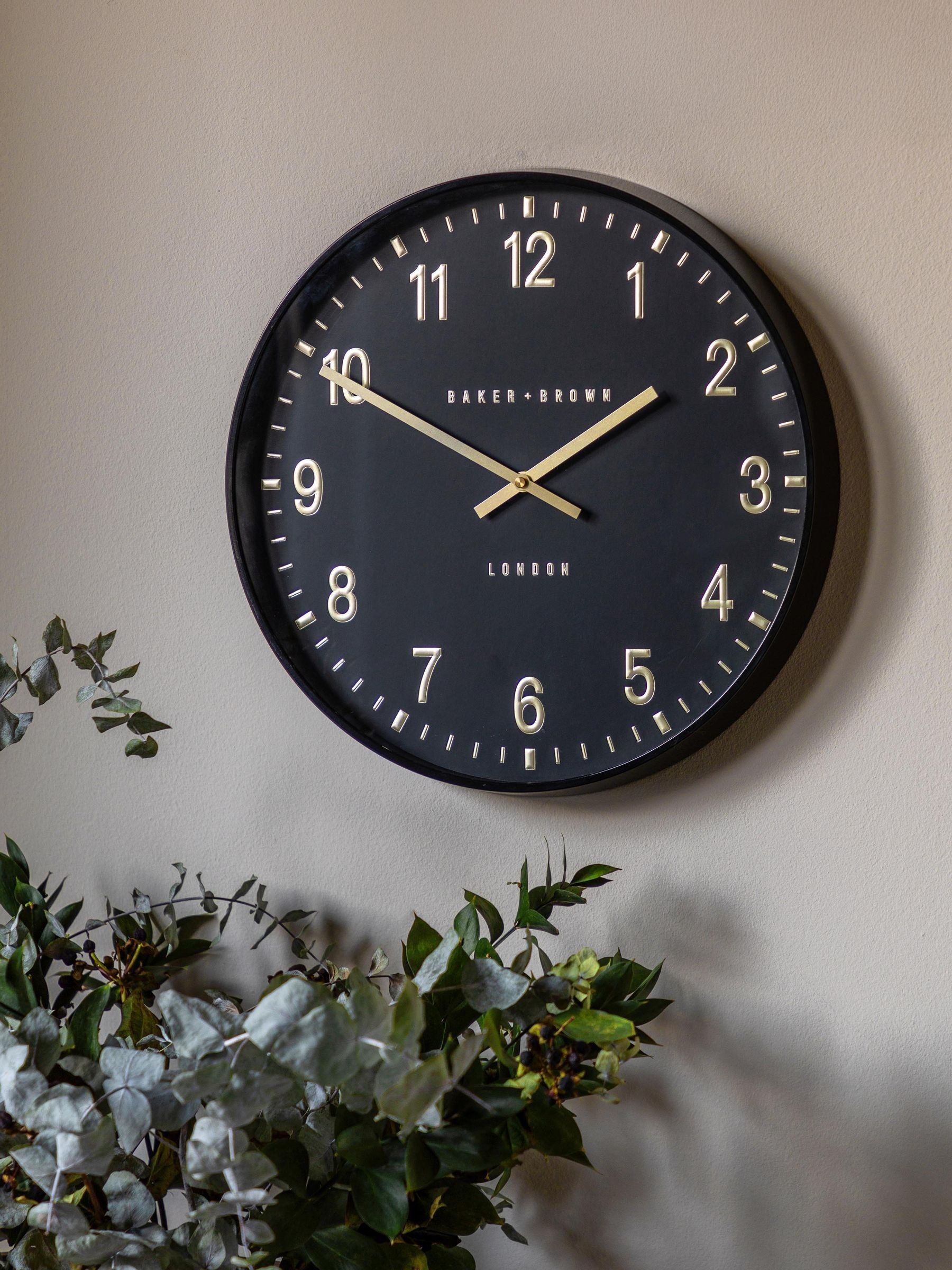 Gallery Home Black Cambridge wall clock 40cm (British brand)