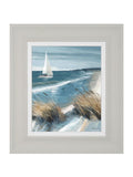Art Marketing set of two coastal prints with sailboats, imported from the UK