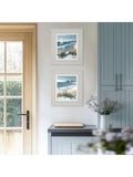 Art Marketing set of two coastal prints with sailboats, imported from the UK