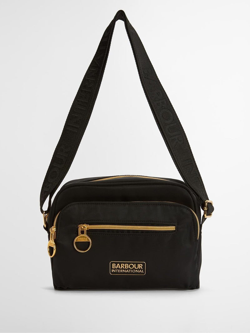 Barbour International black Qualify City crossbody bag, UK version