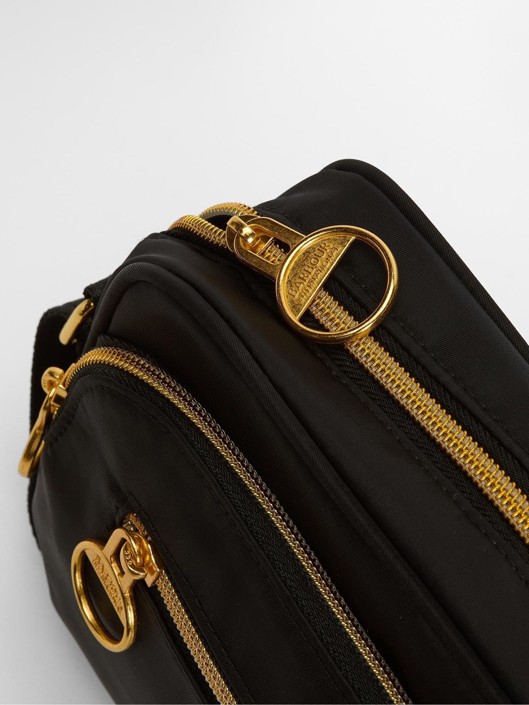 Barbour International black Qualify City crossbody bag, UK version