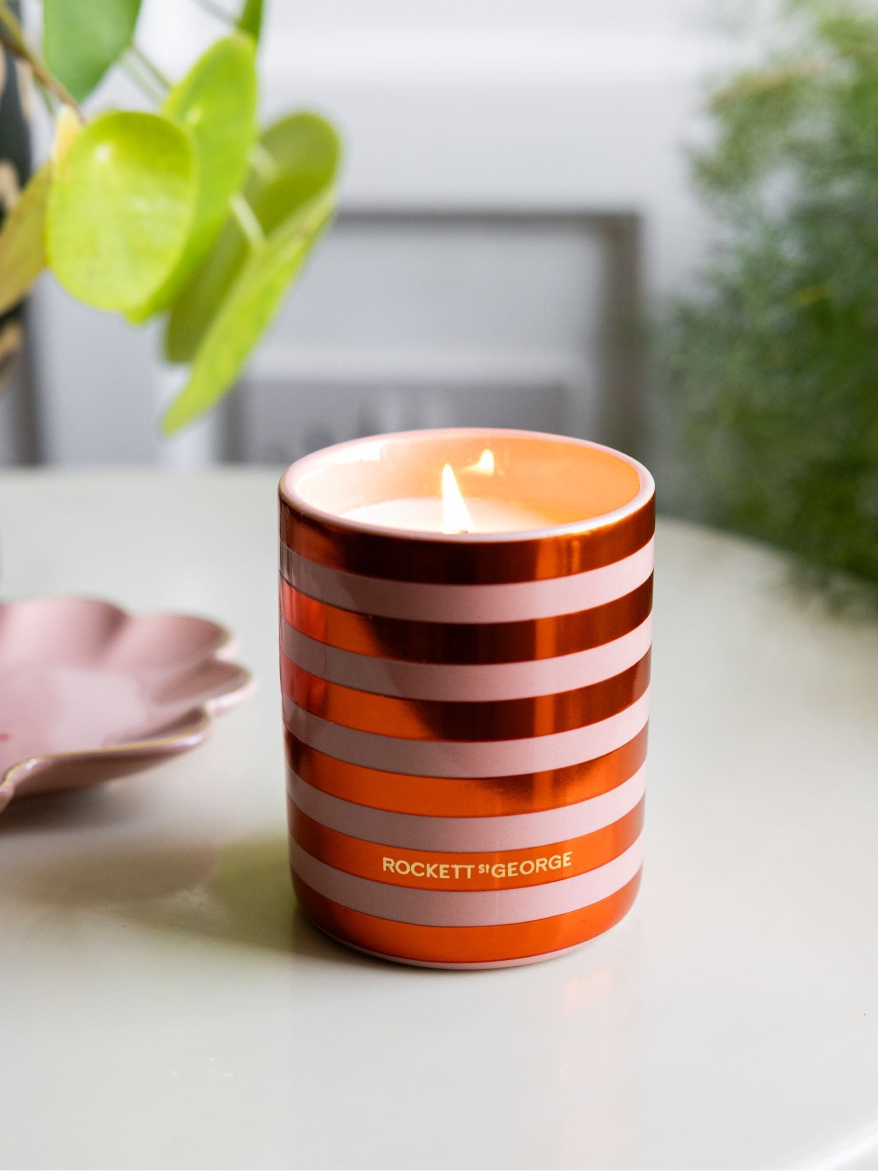 Rockett St George rose jasmine fragranced candle 10cm - British product