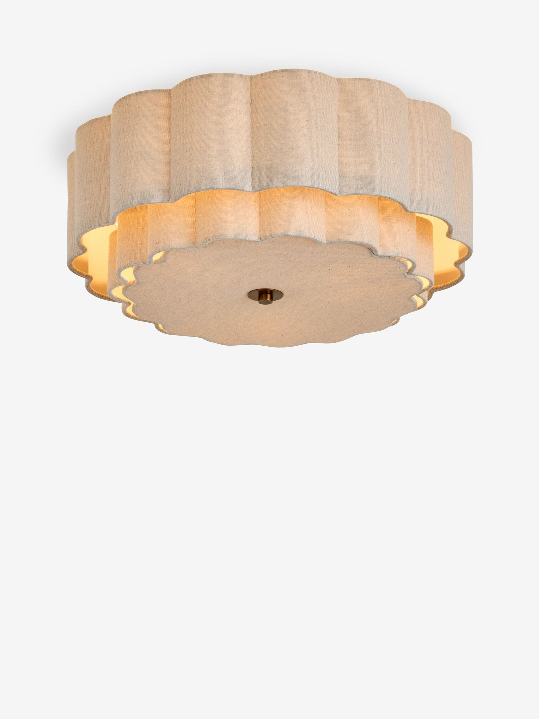 Natural Larson ceiling light flush fitting 45cm, imported from the UK