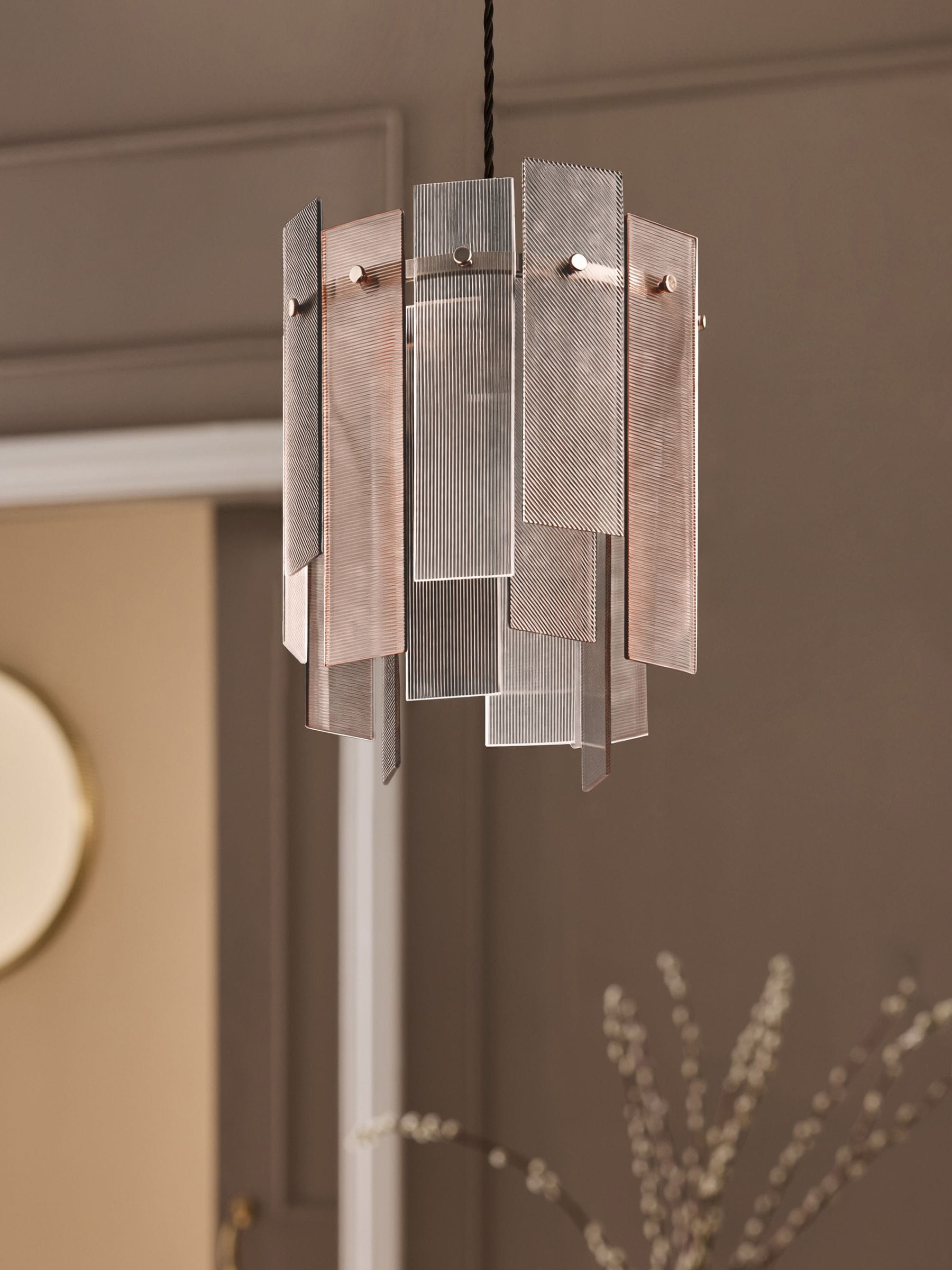 Mink Brown Trieste ceiling light shade 28cm high, UK version