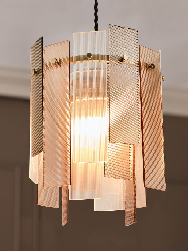 Mink Brown Trieste ceiling light shade 28cm high, UK version