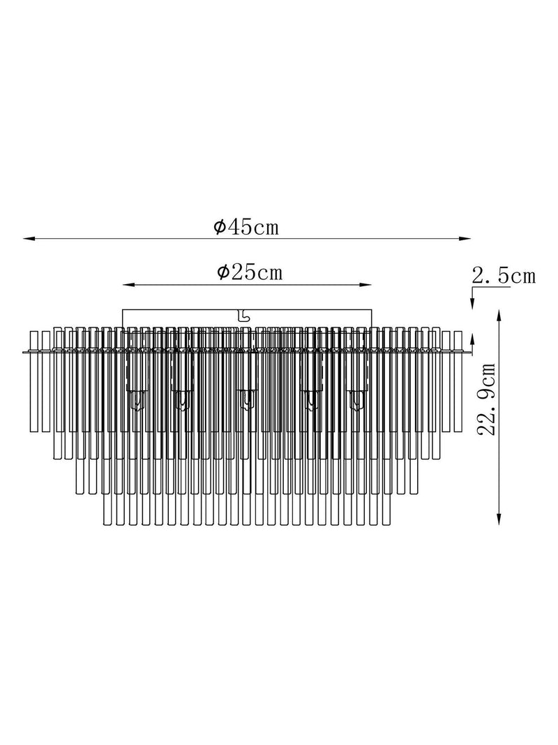 Next Arundel Brass Glass Ceiling Light 45cm - British product