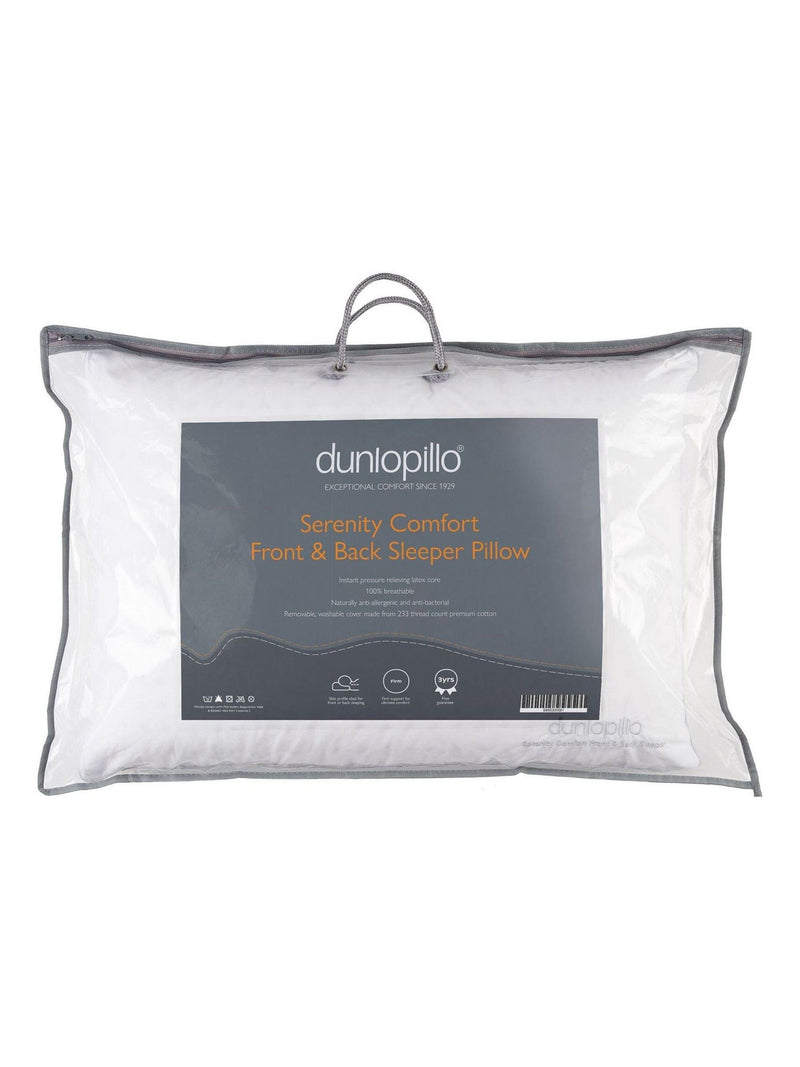 Dunlopillo front back sleeper latex hypoallergenic pillow - British product